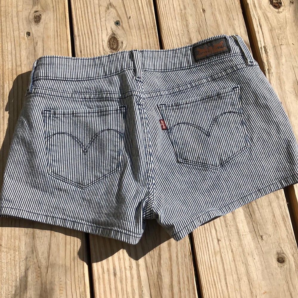 Levi’s Striped Denim Shorts